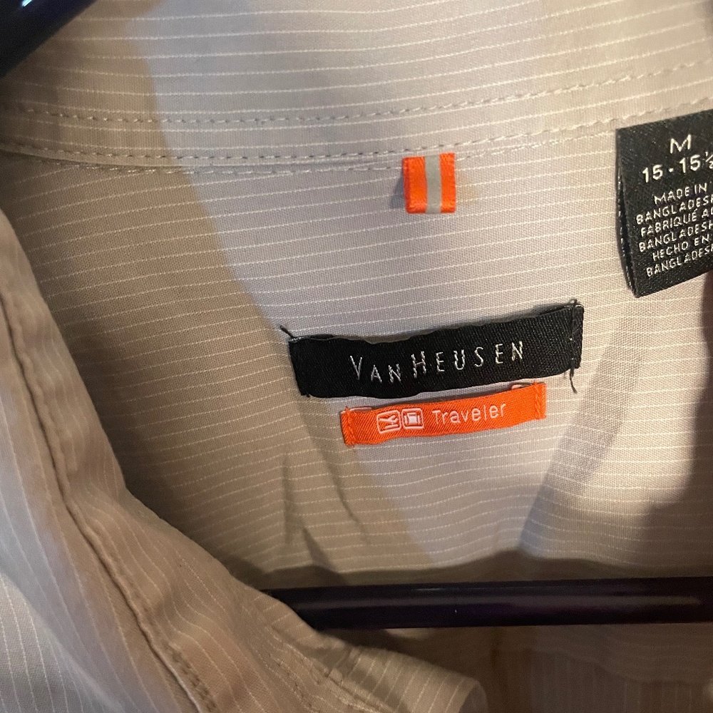 Van Heusen gray dress shirt medium 15-15.5
